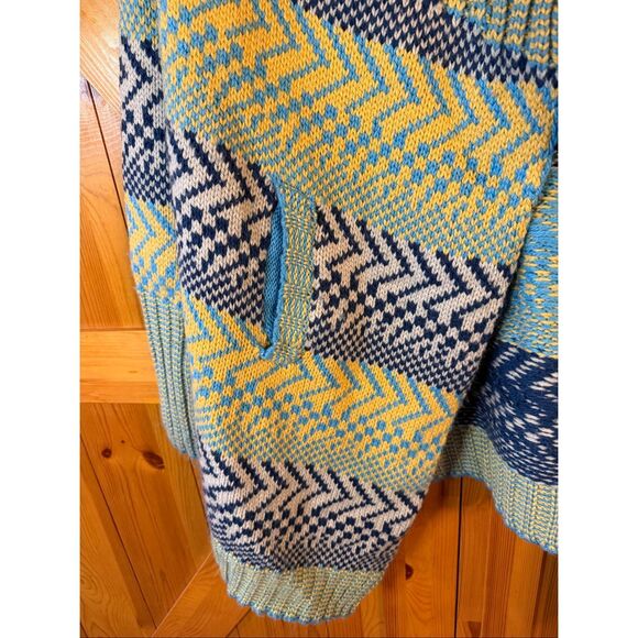 LOVE STITCH BOHEMIAN CARDIGAN LONG SLEEVE WOOL BLEND SIZE M/L (6229) - Picture 2 of 8